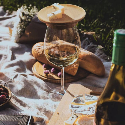 Bamboo Serve and Sip Boards | Glass Top Grazing Board Set