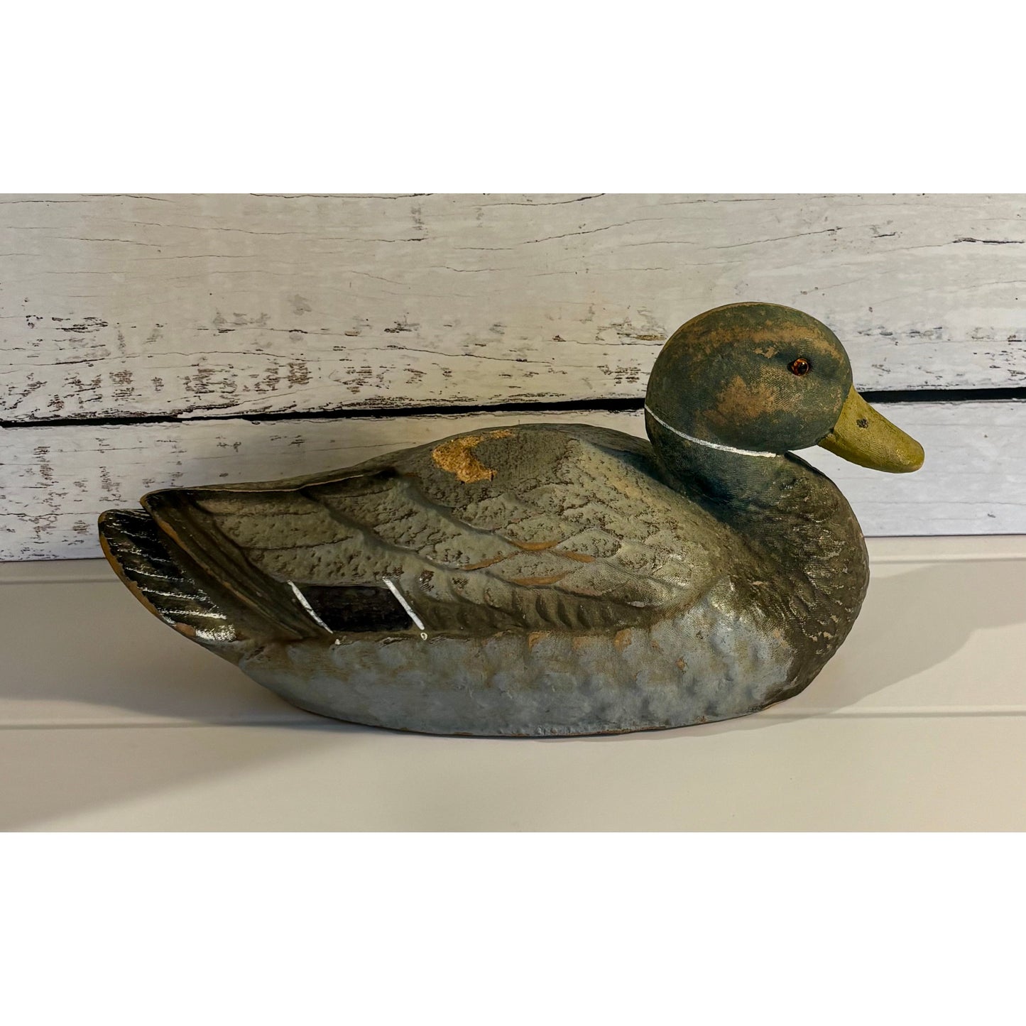 Vintage American Papier-Mâché Mallard Decoy Duck