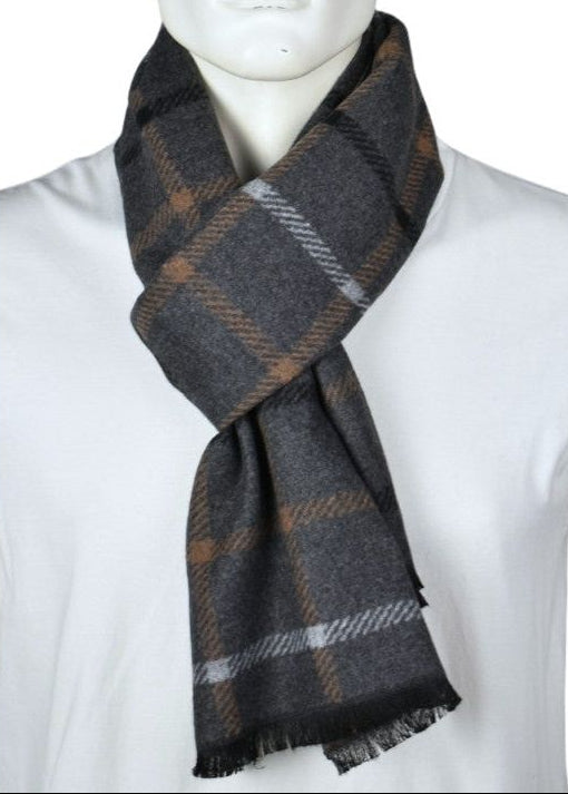 Scarf | Reversible | Plaid Check Camel