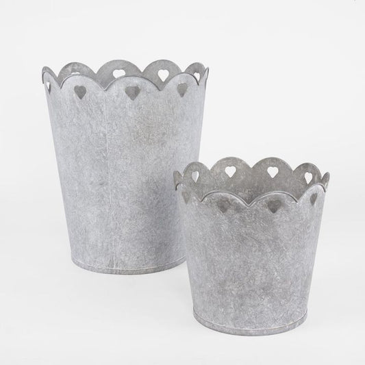 Scalloped Planter set of 2