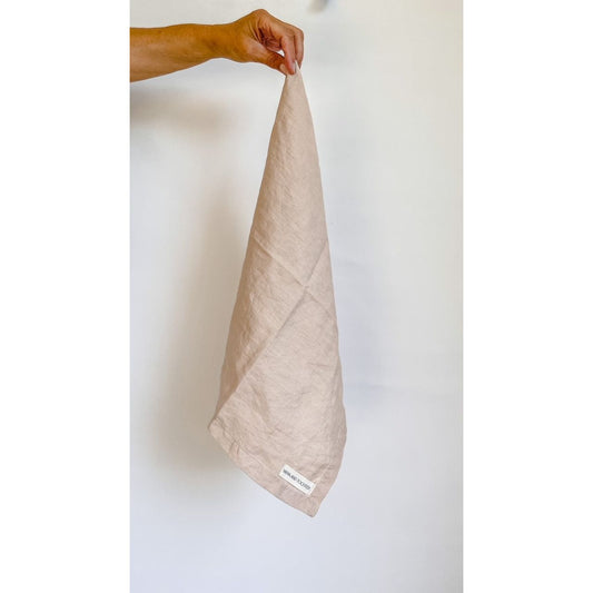 French Linen Tea Towel | Light Clay