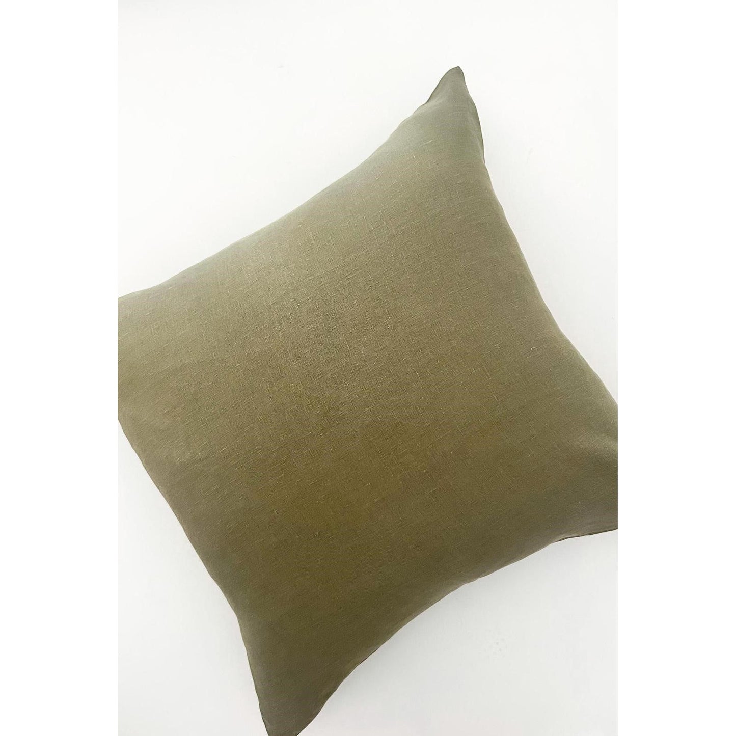 Linen Cushion Cover | Olive | 50 x 50