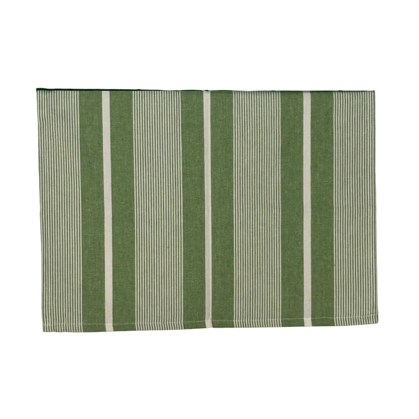 Cotton Tea Towel | Apple Green Stripe