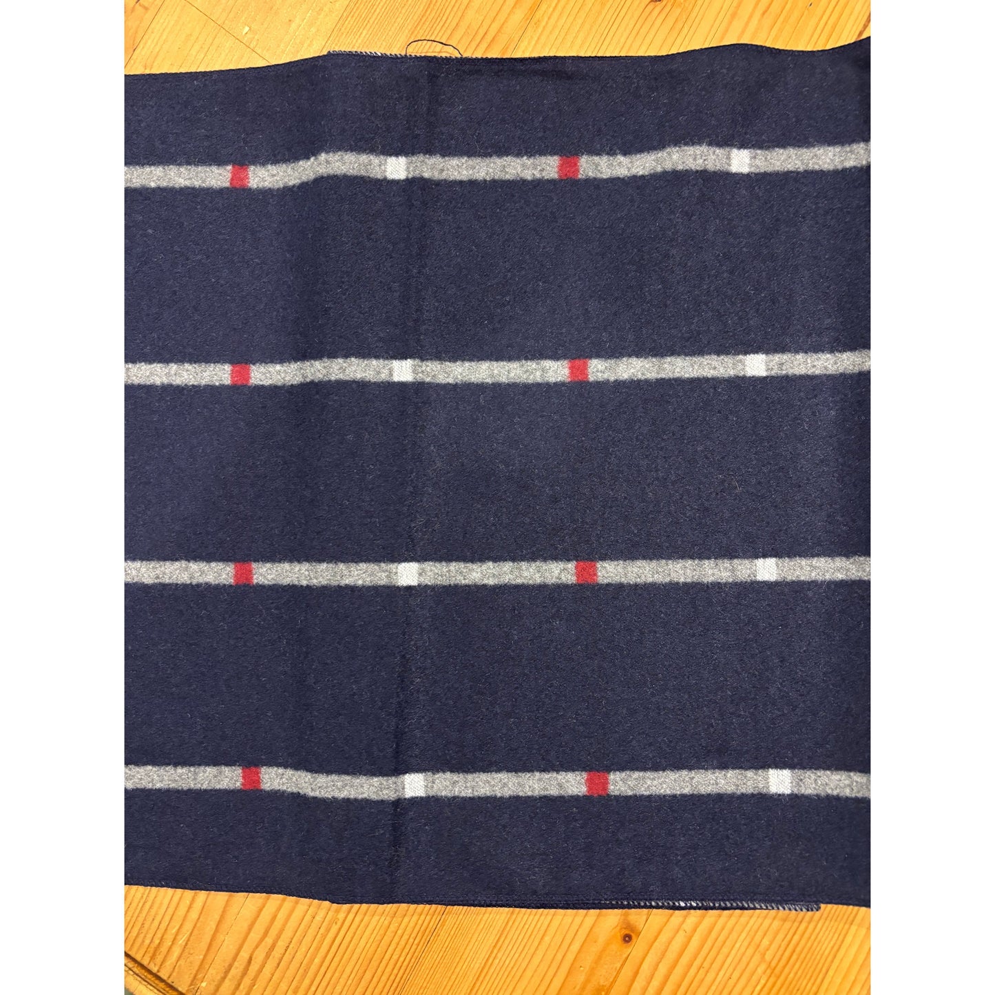 Reversible Plaid Check Navy Scarf – Soft Viscose Knit Wrap