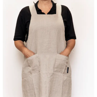 Linen Apron | Cross Back