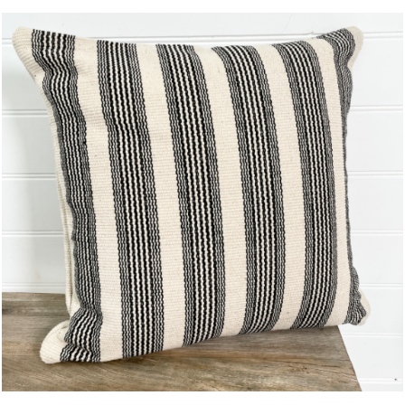 Outdoor Cushion Cover | Black Stripe