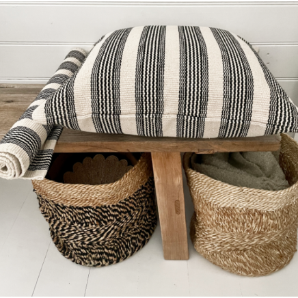 Outdoor Cushion Cover | Black Stripe