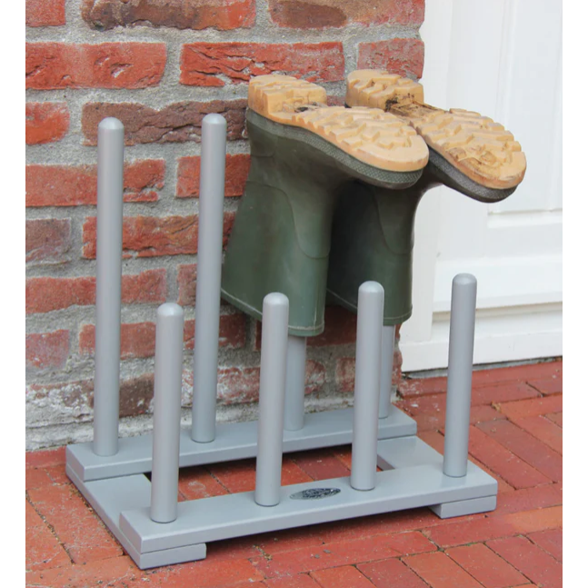 Wooden Boot Rack | Grey