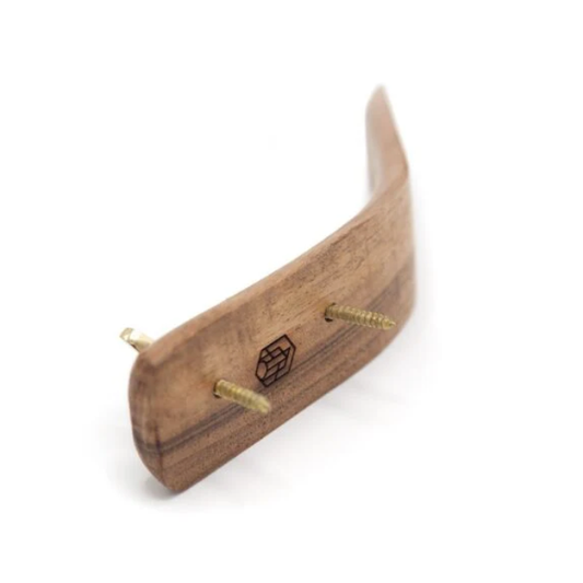 Coat Hook | Wood and Brass