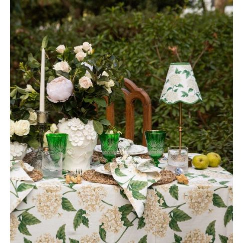 Lamp Shade | Cream Hydrangea Scalloped