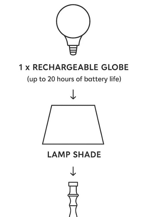 Lamp Shade | Ocean Blue Stripe Scalloped