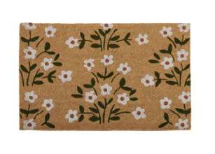 Fleur PVC Backed Coir Door Mat 50cm x 80cm