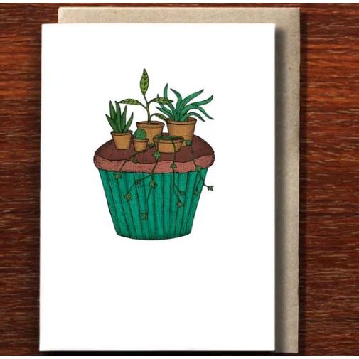 Blank Card | Cupcake Garden