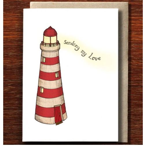 Blank Card | Sending my Love Lighthouse