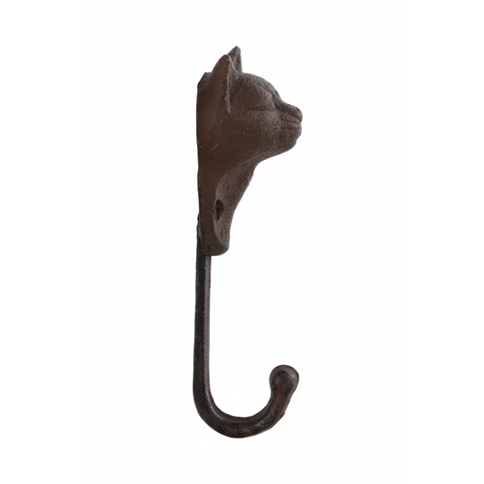 Cast Iron Cat Wall Hook – Rustic Vintage Coat & Hat Hanger