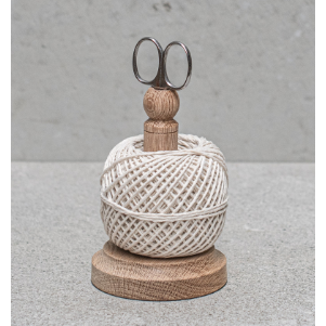 Oak String Tidy with Scissors & Twine