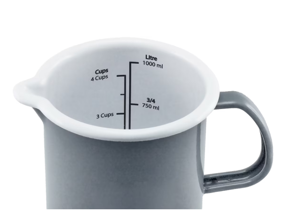 Falcon Ware Enamel Measuring Jug 1L – Grey