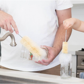 Natural Sisal Bottle Brush | Plastic Free Dishwasher Safe Cleaner