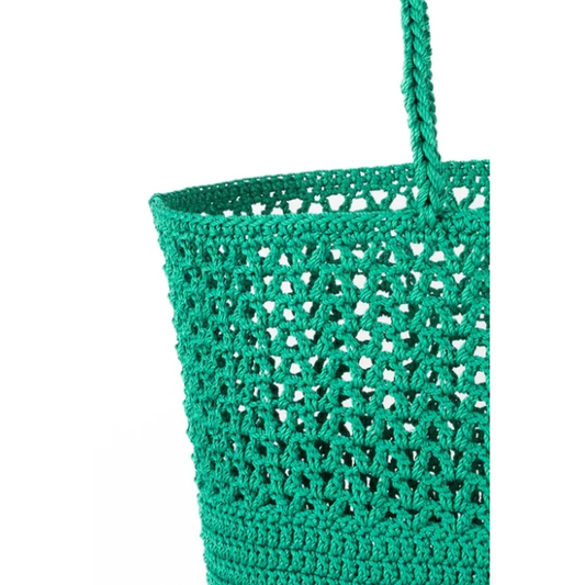 Boheme Crochet Basket | Emerald