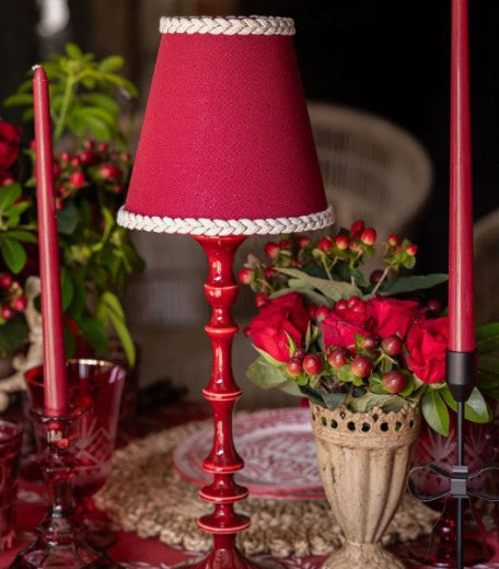 Lamp Shade | Rouge Braided Trim