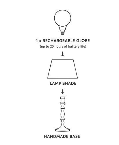 Lamp Shade | Red Stripe Scalloped