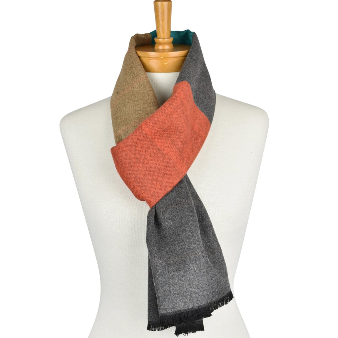 Scarf | Reversible | Multi Stripe Orange