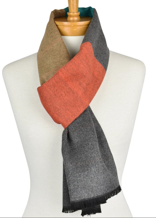 Scarf | Reversible | Multi Stripe Orange