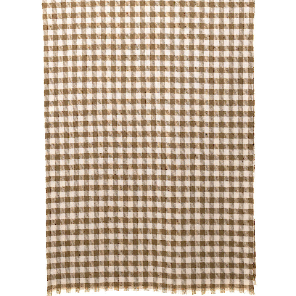 Scarf | Gingham| Olive
