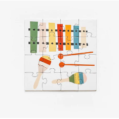 Father Rabbit Music Maker Mini Puzzle 16 Piece Cardboard Puzzle Kids