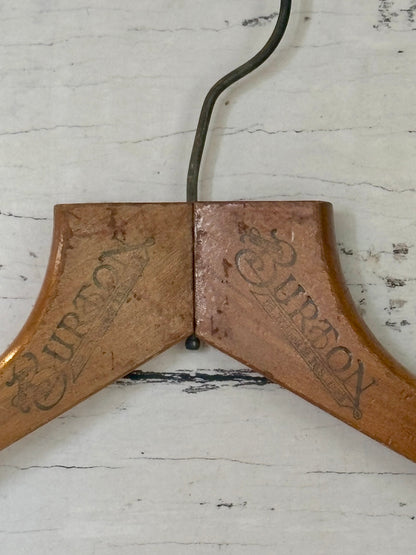 Vintage Burtons Outfitters Advertising Coat Hanger – Warragul, Victoria