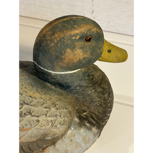 Vintage American Papier-Mâché Mallard Decoy Duck