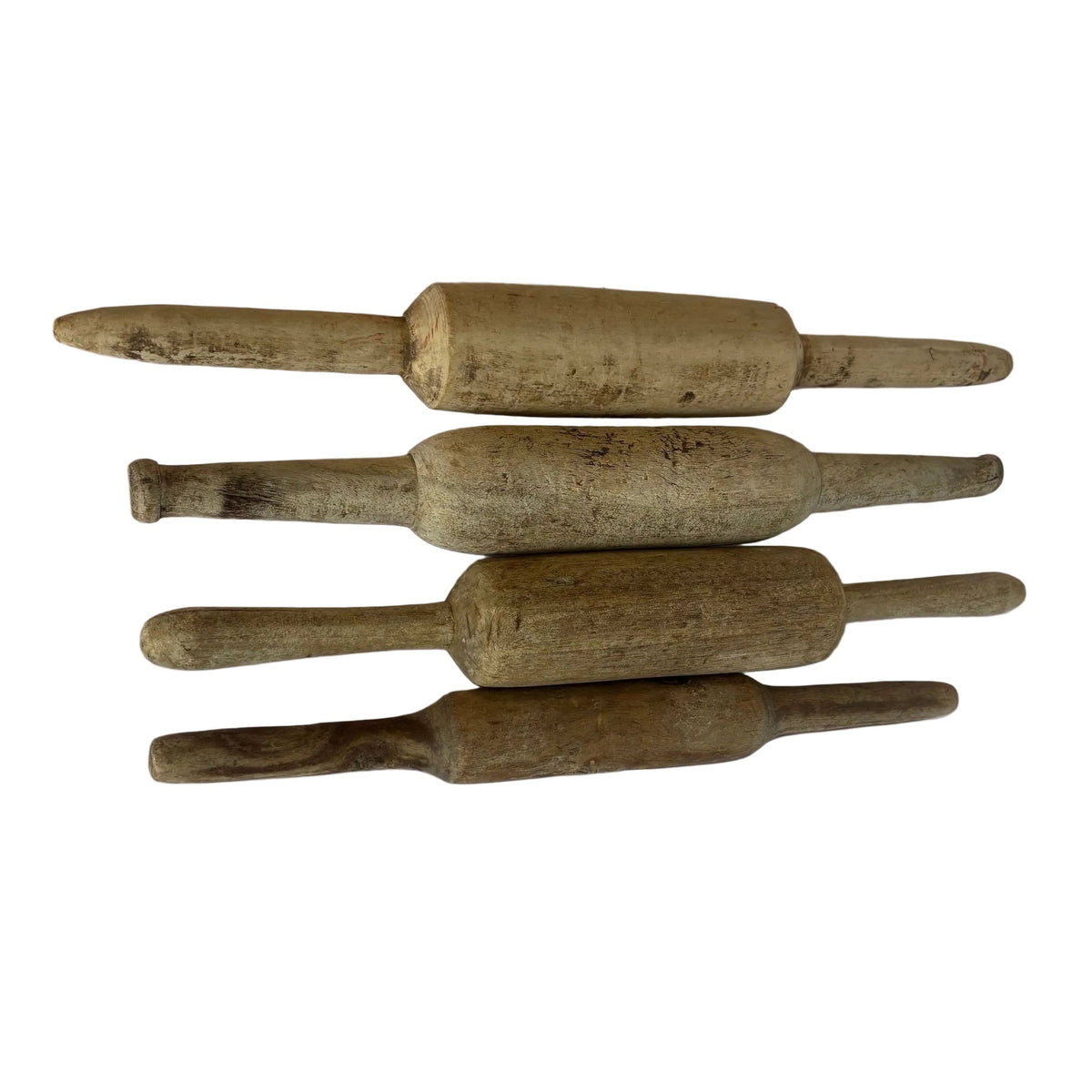 Set of 4 Vintage Chapati Rollers | Handmade Raw Hardwood India