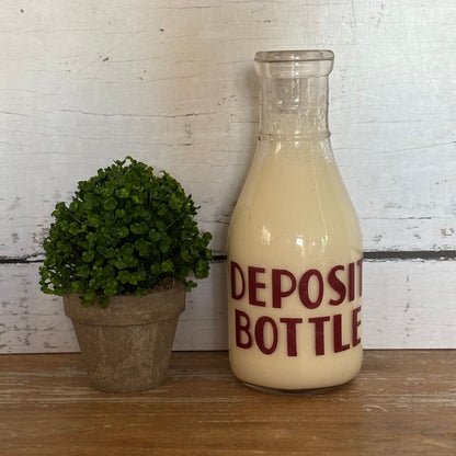 Antique E. Schwenk Dairy Milk Bottle USA Vintage Glass Bottle