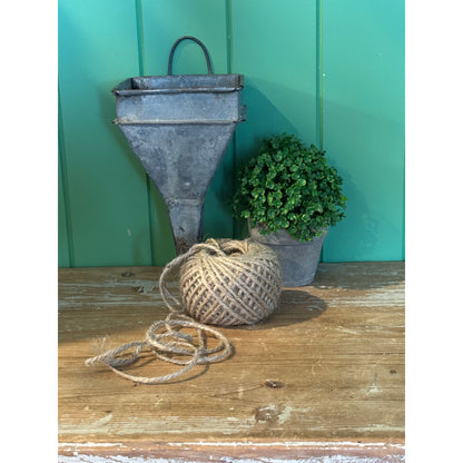 Vintage Galvanised Metal Funnel Wall Storage Holder 24cm