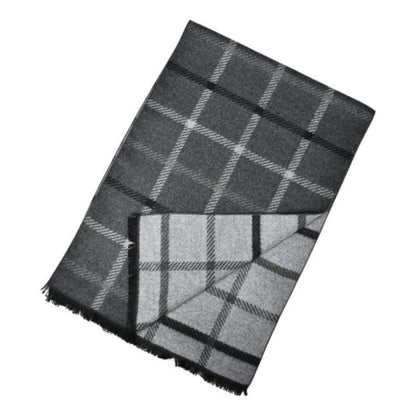 Scarf | Reversible | Plaid Check Grey