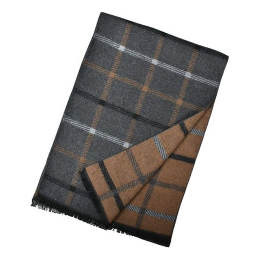 Scarf | Reversible | Plaid Check Camel