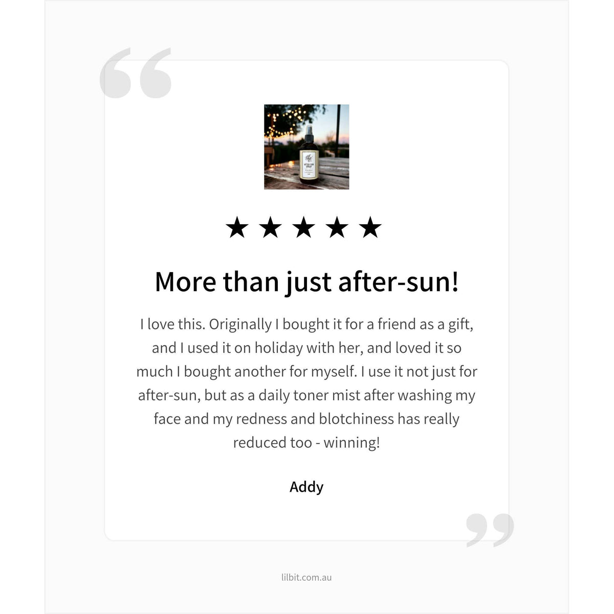 After Sun Spray | Organic Aloe & Australian Peppermint