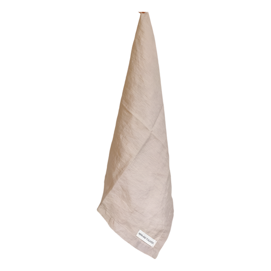 French Linen Tea Towel | Light Clay