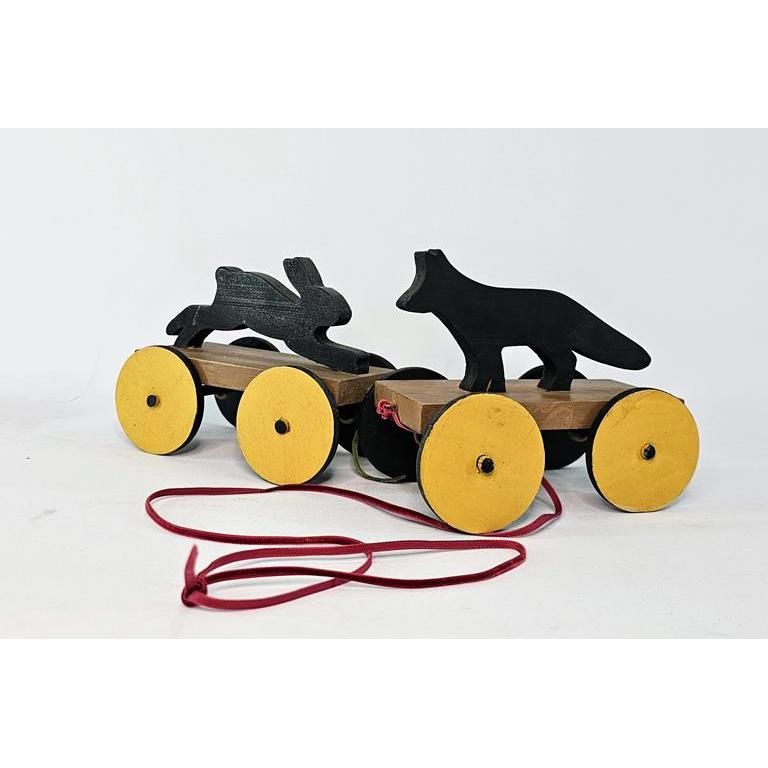 Amish Style Fox on Wheels | Home Decor