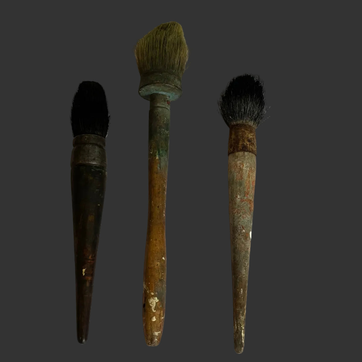 Vintage French Paint Brush | Wooden Handle & Natural Fibre | 3 Styles