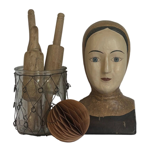 Set of 3 Vintage Chapati Rollers | Handmade Raw Hardwood India