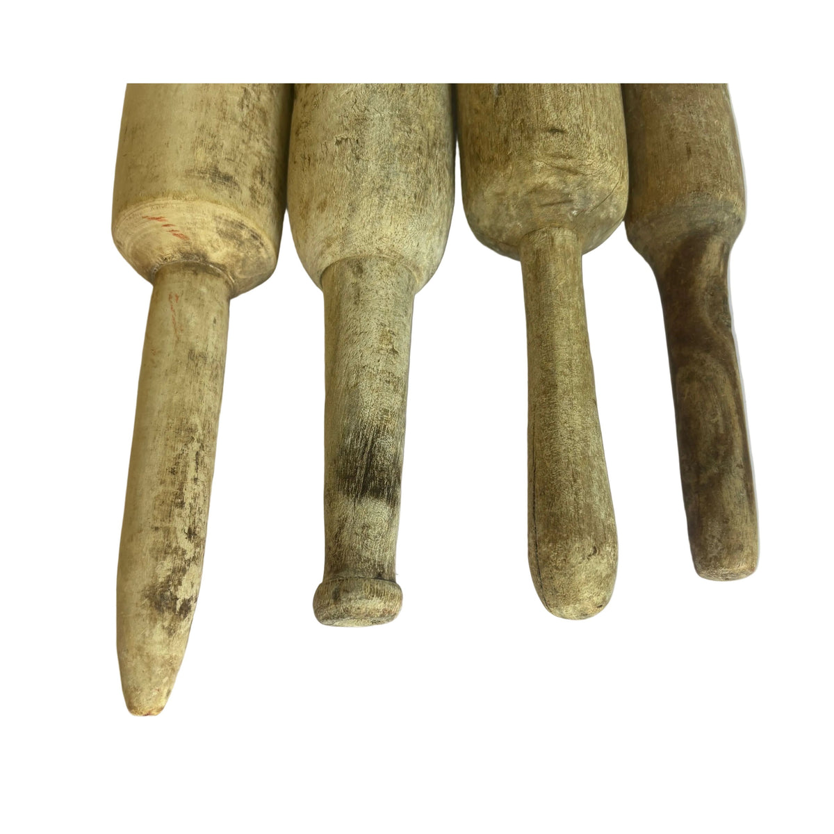 Set of 4 Vintage Chapati Rollers | Handmade Raw Hardwood India