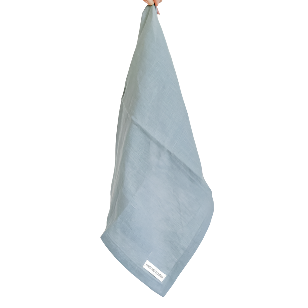 French Linen Tea Towel | Stone Blue