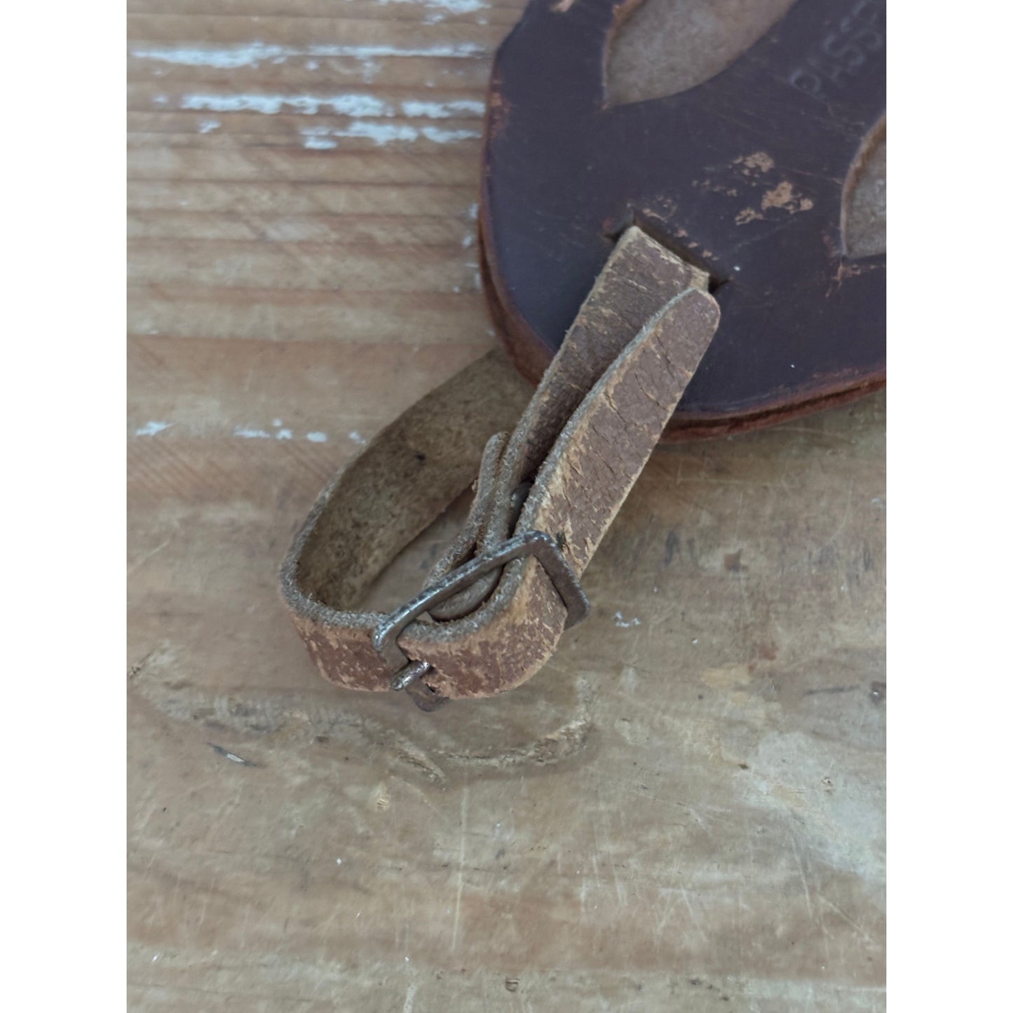 Vintage Leather Luggage Passenger Tag
