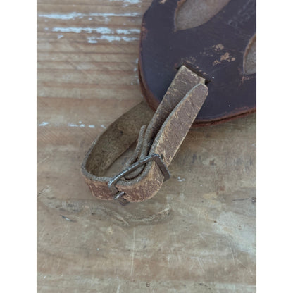 Vintage Leather Luggage Passenger Tag