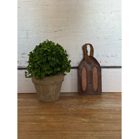 Vintage Leather Luggage Passenger Tag