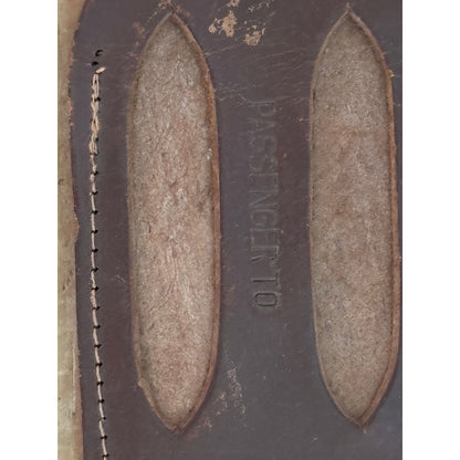 Vintage Leather Luggage Passenger Tag