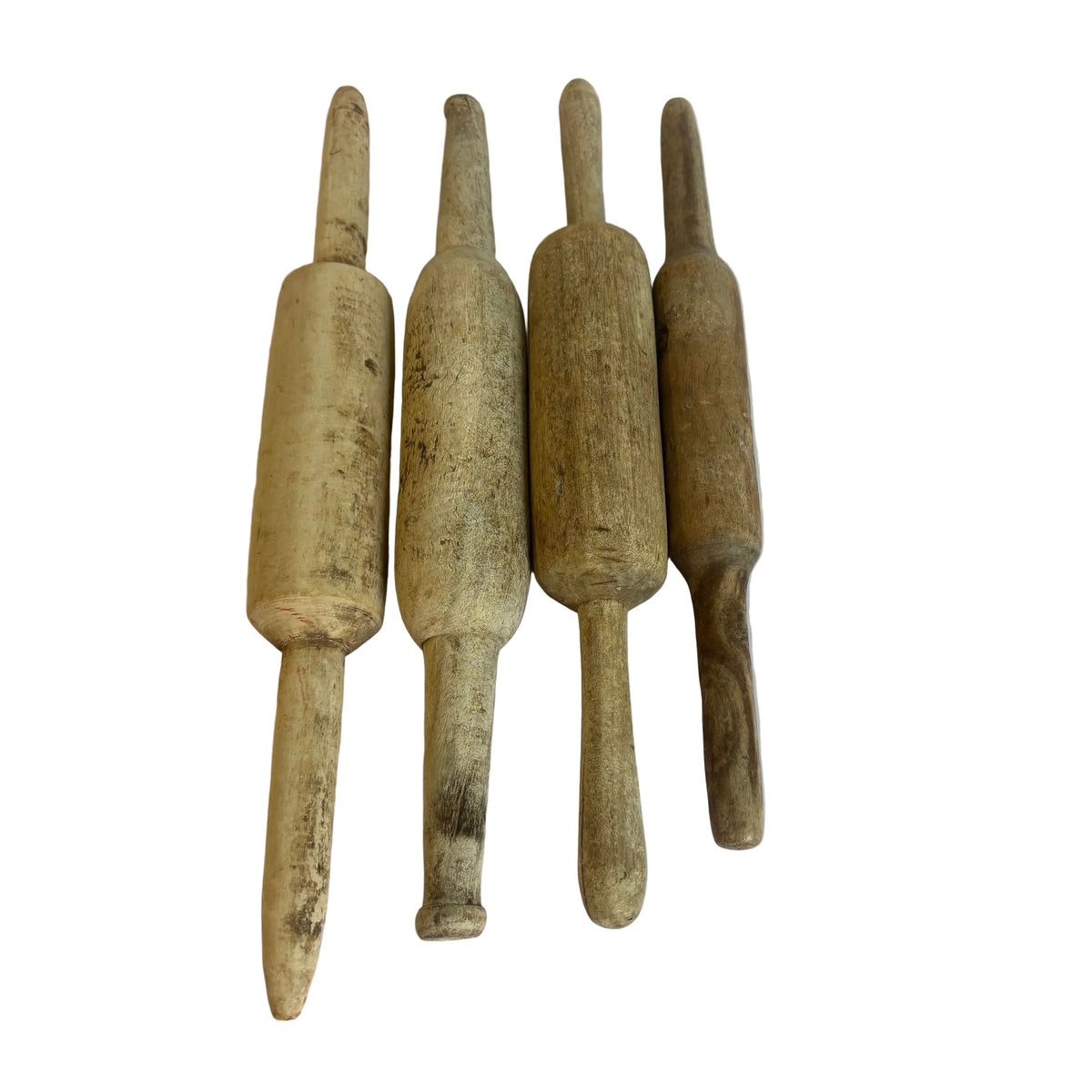 Set of 4 Vintage Chapati Rollers | Handmade Raw Hardwood India