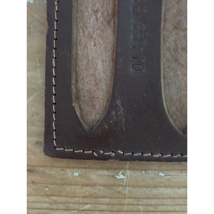 Vintage Leather Luggage Passenger Tag