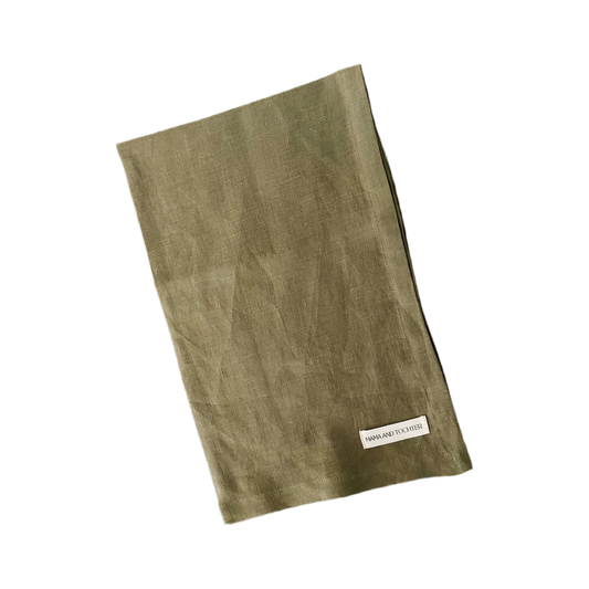 French Linen Tea Towel | Olive